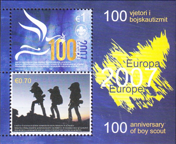 Kosovo 2006 EUROPA 100th Anniversary of the Boy Scouts Genuine Stamp Souvenir Sheet of 2