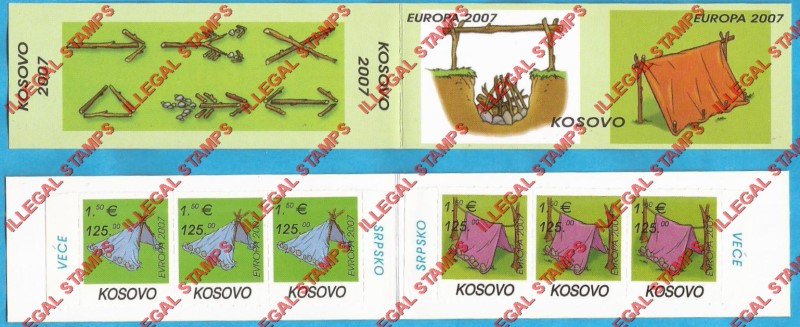 Kosovo 2007 EUROPA Scouts Pathfinder Counterfeit Illegal Stamp Booklet