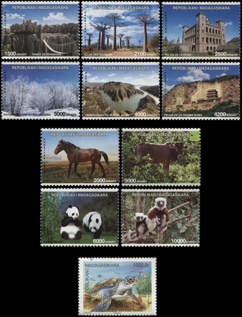 The Legitimate Stamps issued by Madagascar for 2014
