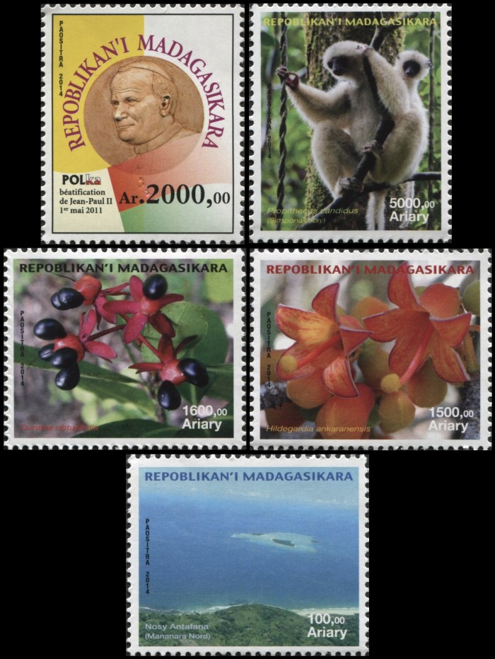 The Legitimate Stamps issued by Madagascar for 2015