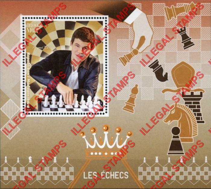Madagascar 2017 Chess Illegal Stamp Souvenir Sheet of 1