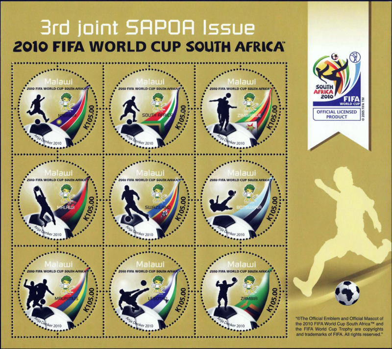 Malawi 2010 FIFA World Cup South Africa (SAPOA joint issue) Scott 753