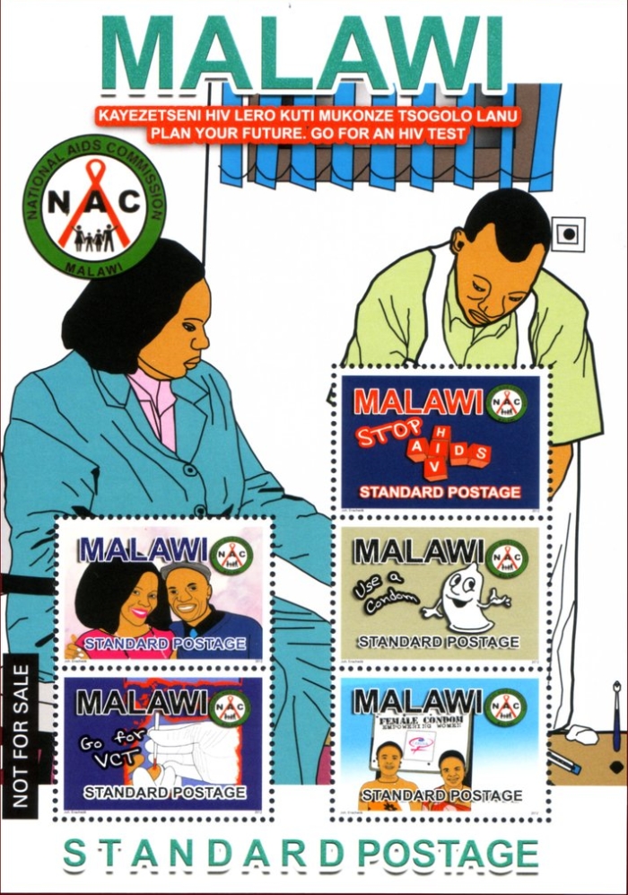 Malawi 2012 AIDS Prevention Souvenir Sheet Michel BL100