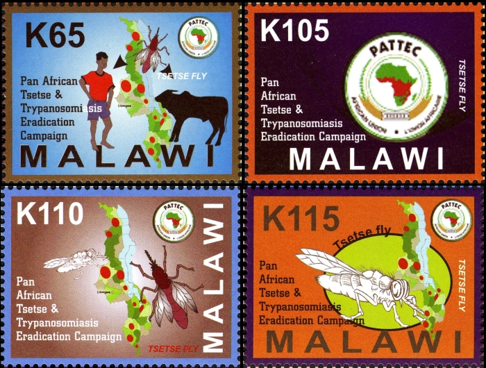 Malawi 2012 Pan-African Tsetse and Trypasonomiasis Eradication Campaign Scott 770-773