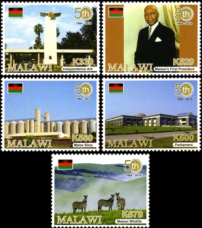 Malawi 2014 50th Anniversary of Independence Scott 796-799
