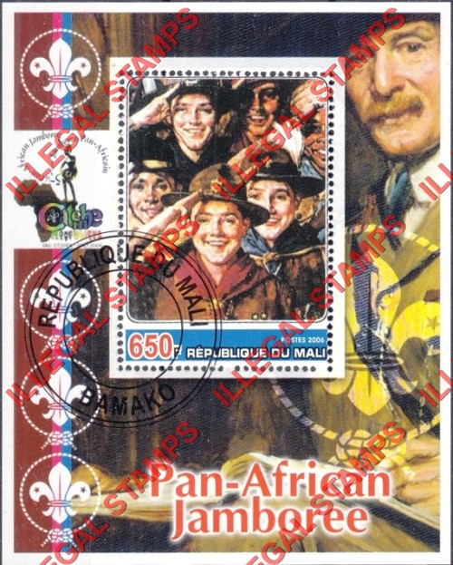 Mali 2006 Scouts Pan-African Jamboree Illegal Stamp Souvenir Sheet of 1