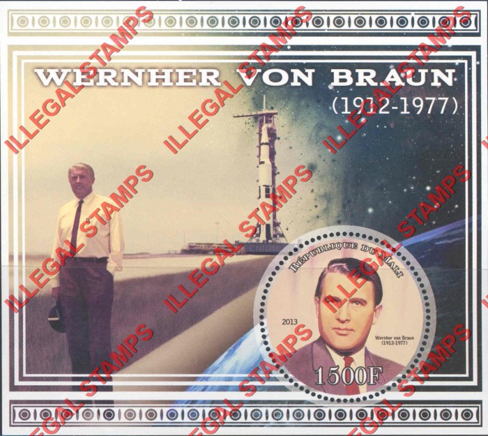 Mali 2013 Wernher von Braun Illegal Stamp Souvenir Sheet of 1