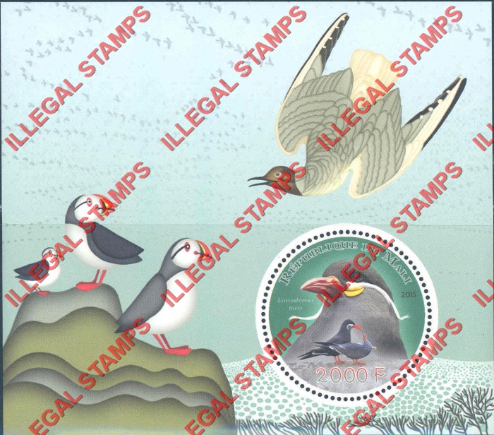 Mali 2015 Sea Birds Illegal Stamp Souvenir Sheet of 1