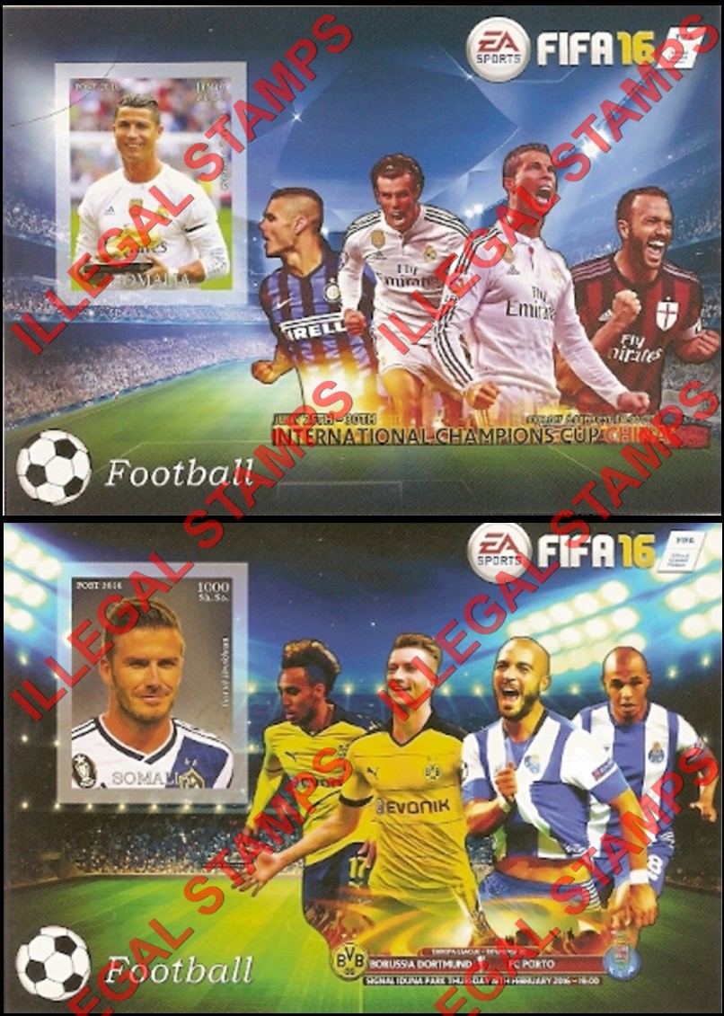 Mali 2016 Soccer FIFA 16 Illegal Stamp Souvenir Sheets of 1