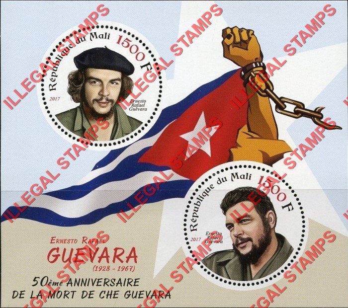 Mali 2017 Ernesto Guevara Illegal Stamp Souvenir Sheet of 2