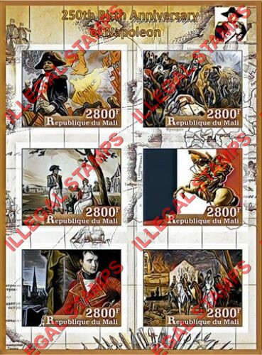 Mali 2017 Napoleon Illegal Stamp Souvenir Sheet of 6