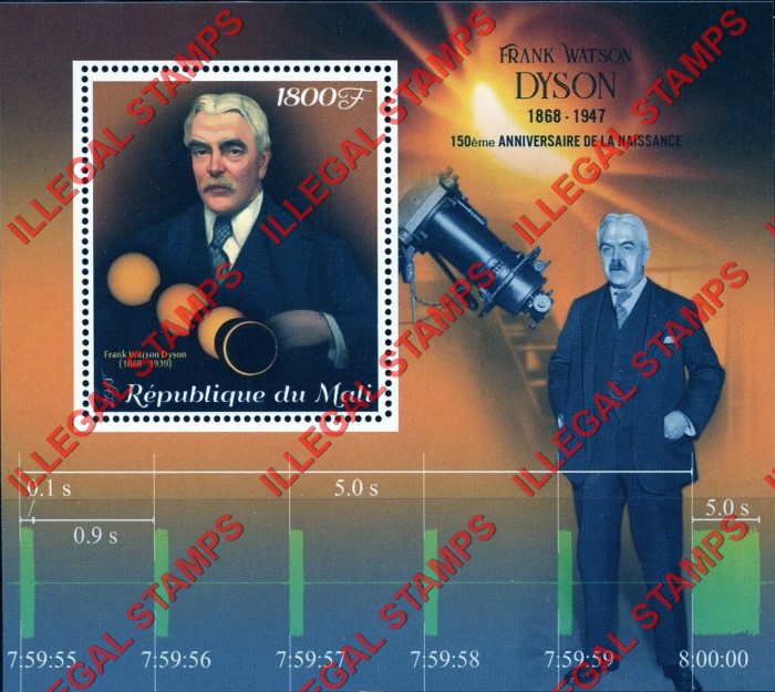 Mali 2018 Frank Watson Dyson Illegal Stamp Souvenir Sheet of 1