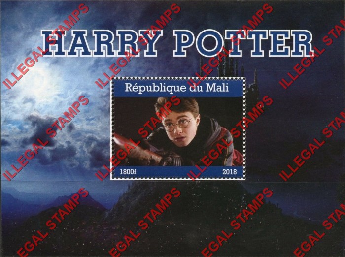 Mali 2018 Harry Potter Illegal Stamp Souvenir Sheet of 1