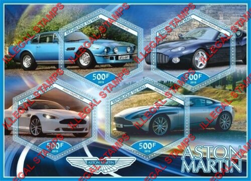 Mali 2019 Cars Aston Martin Illegal Stamp Souvenir Sheet of 4