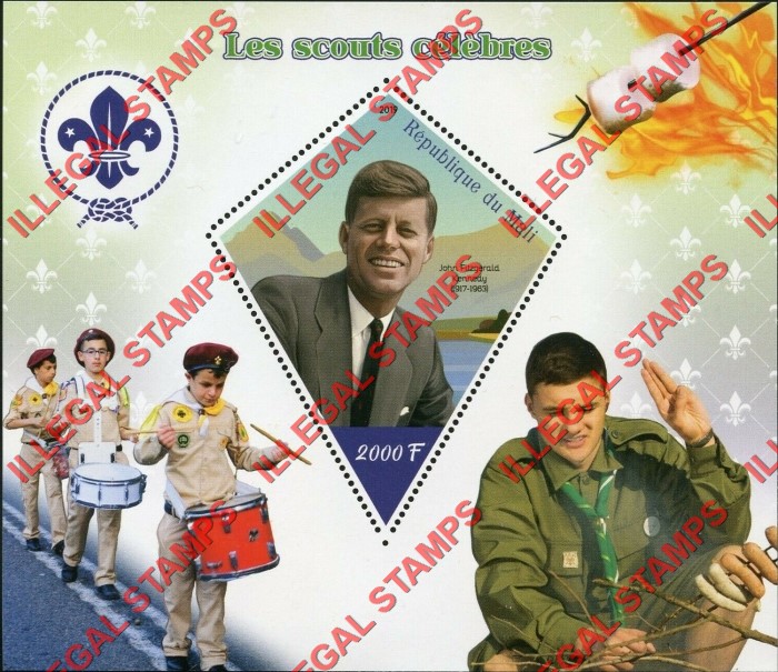 Mali 2019 Celebrity Scouts Illegal Stamp Souvenir Sheet of 1