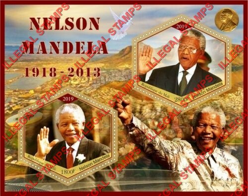 Mali 2019 Nelson Mandela Illegal Stamp Souvenir Sheet of 2