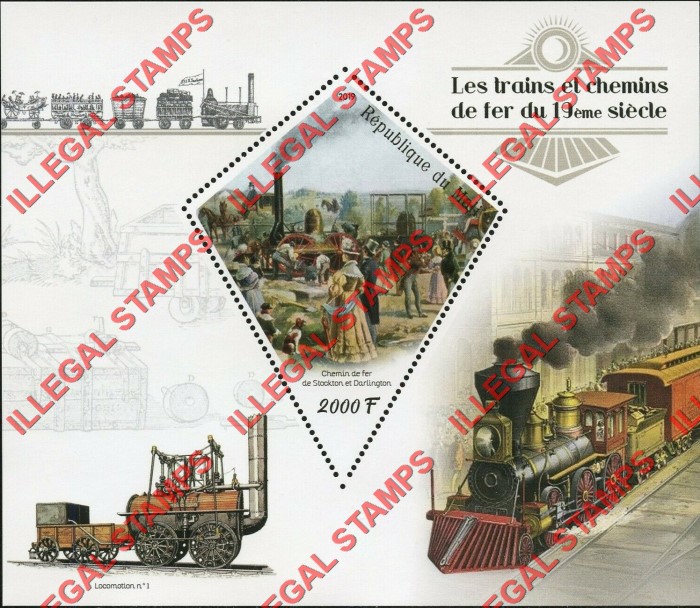 Mali 2019 Trains of the 19th Century Illegal Stamp Souvenir Sheet of 1