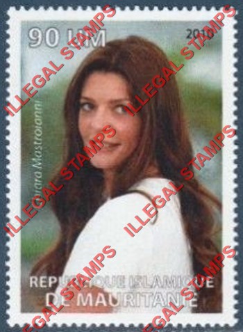 MAURITANIA 2010 Chiara Mastroianni Counterfeit Illegal Stamp (Stamp 1)