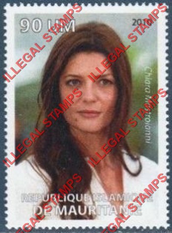 MAURITANIA 2010 Chiara Mastroianni Counterfeit Illegal Stamp (Stamp 2)