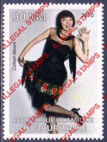 MAURITANIA 2010 Colleen Moore Counterfeit Illegal Stamp