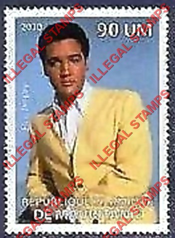 MAURITANIA 2010 Elvis Presley Counterfeit Illegal Stamp (Stamp 1)