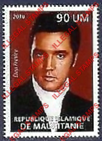 MAURITANIA 2010 Elvis Presley Counterfeit Illegal Stamp (Stamp 3)