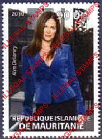 MAURITANIA 2010 Kim Delaney Counterfeit Illegal Stamp (Stamp 1)