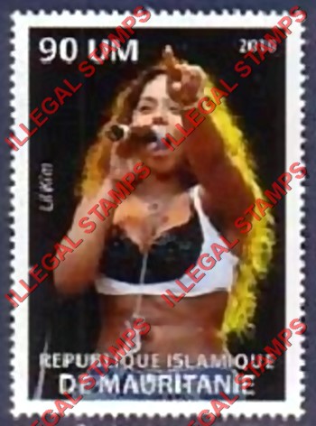 MAURITANIA 2010 Lil Kim Counterfeit Illegal Stamp (Stamp 1)