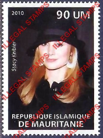 MAURITANIA 2010 Stacy Keibler Counterfeit Illegal Stamp