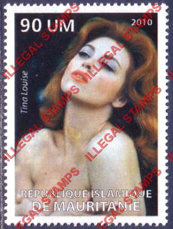 MAURITANIA 2010 Tina Louise Counterfeit Illegal Stamp