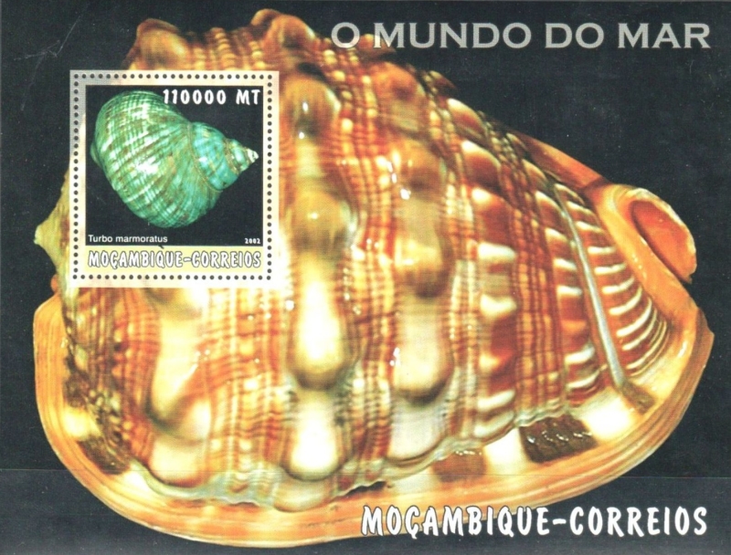  Mozambique 2002 World of the Sea Shells Authorized Stamp Souvenir Sheet of 1