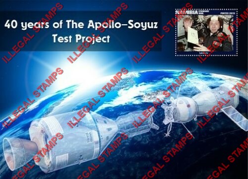 Namibia 2015 Apollo Soyuz Test Project Illegal Stamp Souvenir Sheet of 1