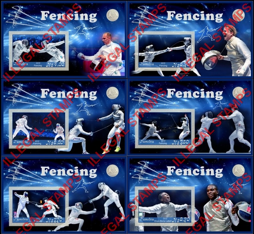 Namibia 2019 Fencing Illegal Stamp Souvenir Sheets of 1