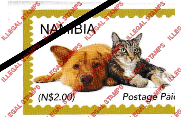 Namibia Dogs and Cats Illegal Stamp