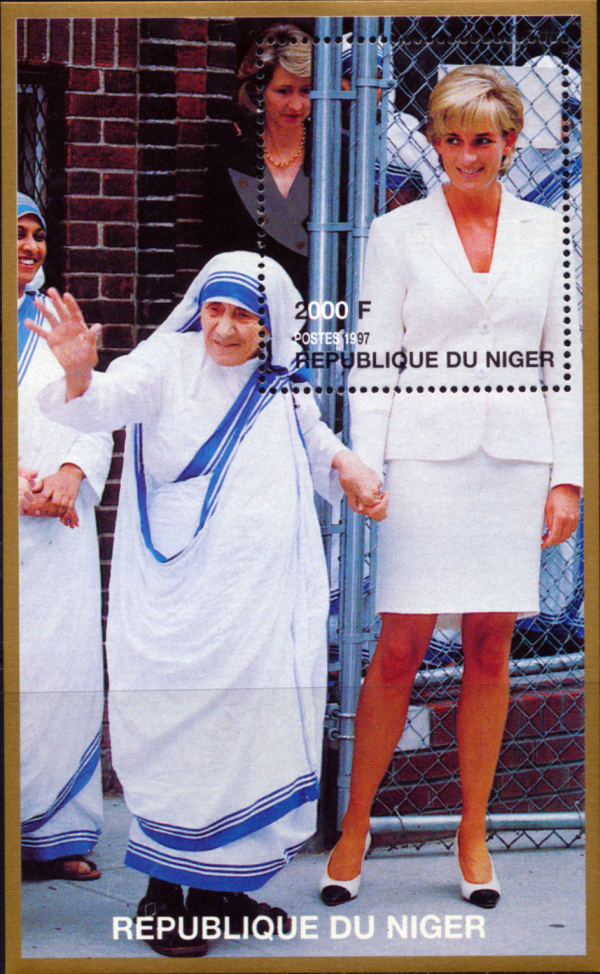 Niger 1997 Princess Diana with Mother Teresa Scott Catalog No. 946