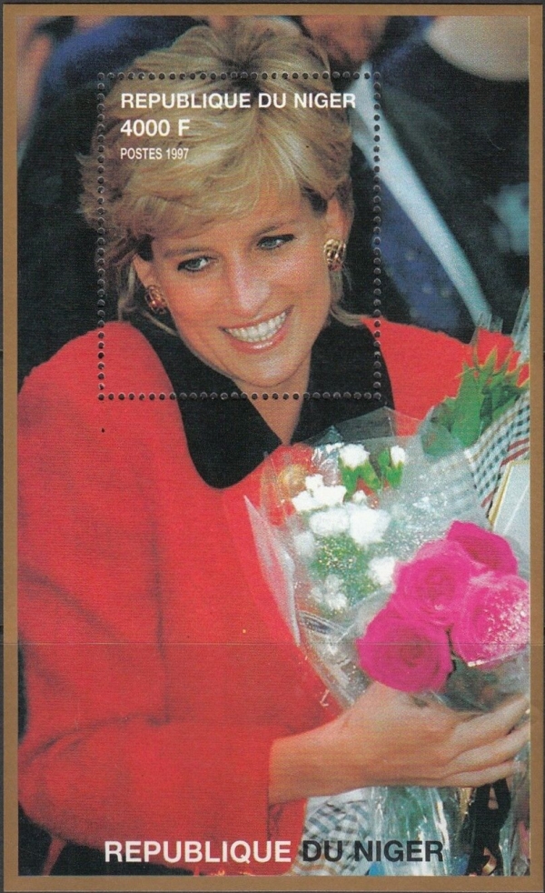Niger 1997 Princess Diana with Rose Bouquet Scott Catalog No. 947