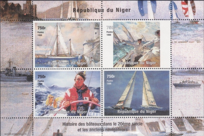 Niger 1999 History of Boats in the 20th Century and the Ancient Navigators Sailing Scott Catalog No. 1012
