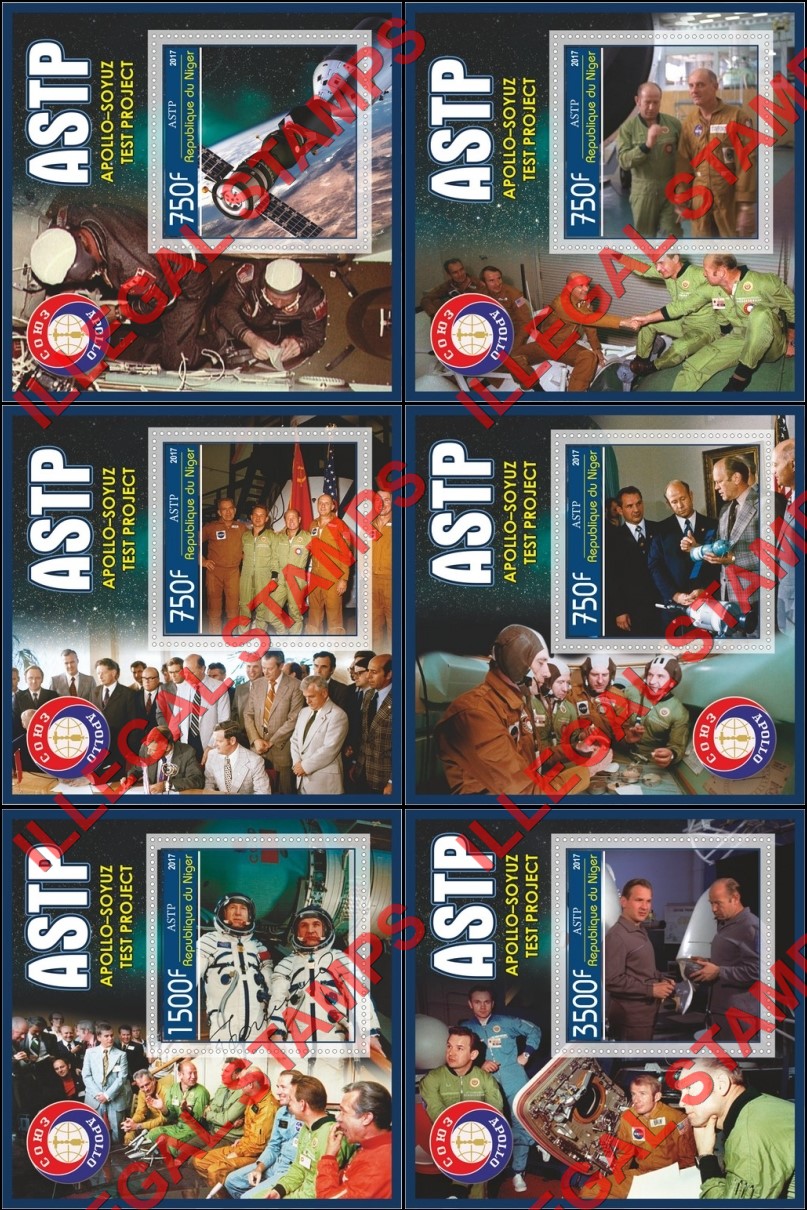 Niger 2017 Space Apollo-Soyuz Test Project Illegal Stamp Souvenir Sheets of 1