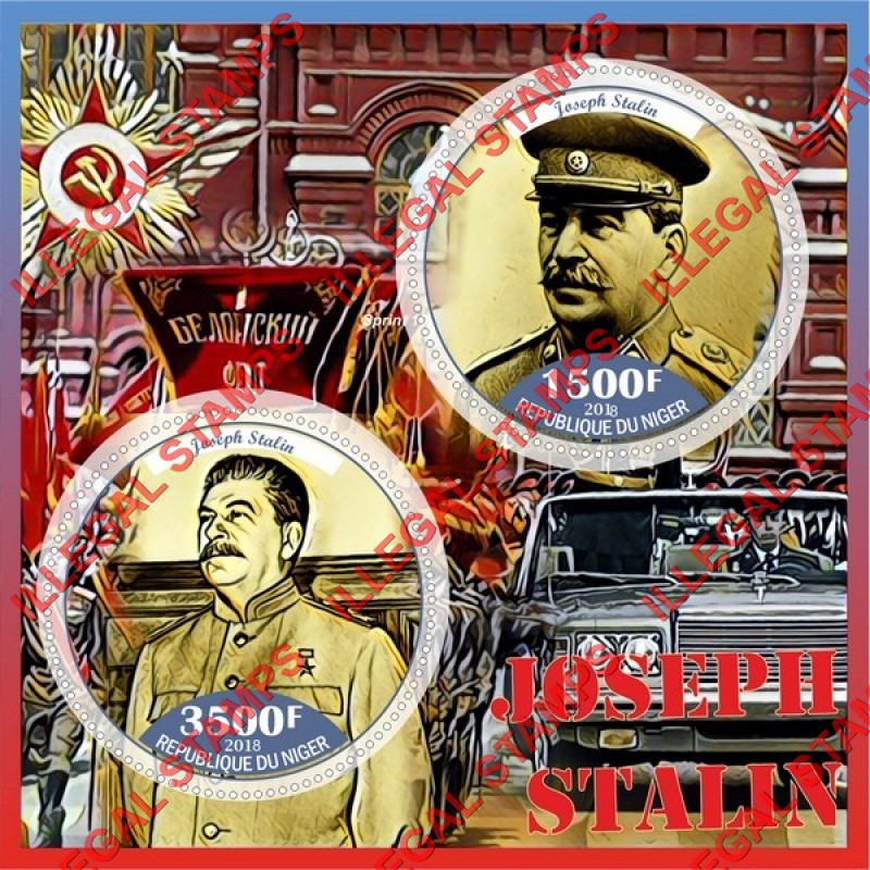 Niger 2018 Joseph Stalin Illegal Stamp Souvenir Sheet of 2