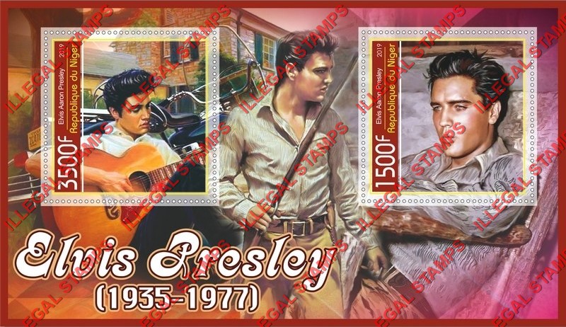 Niger 2019 Elvis Presley Illegal Stamp Souvenir Sheet of 2