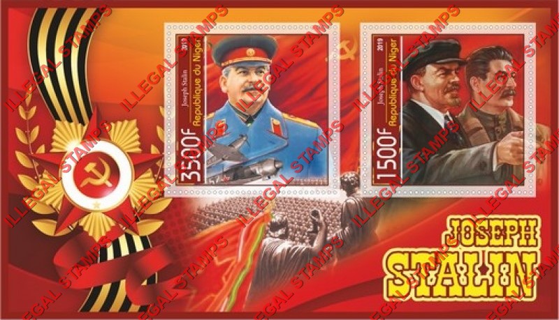 Niger 2019 Joseph Stalin (different) Illegal Stamp Souvenir Sheet of 2