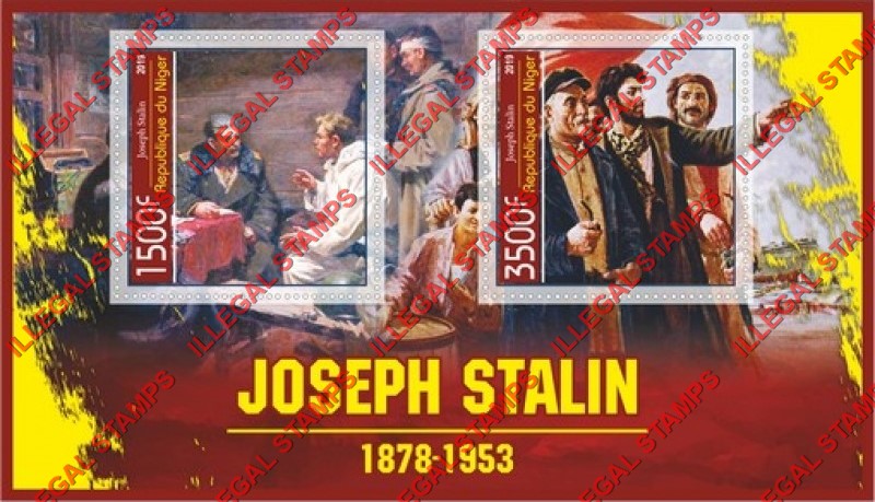 Niger 2019 Joseph Stalin Illegal Stamp Souvenir Sheet of 2