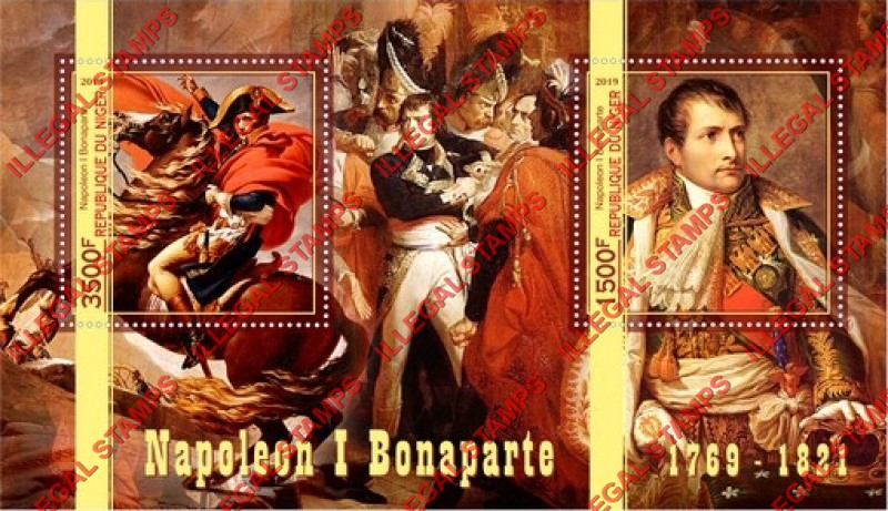 Niger 2019 Napoleon Bonaparte (different a) Illegal Stamp Souvenir Sheet of 2