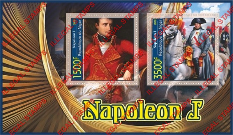 Niger 2019 Napoleon Bonaparte (different) Illegal Stamp Souvenir Sheet of 2