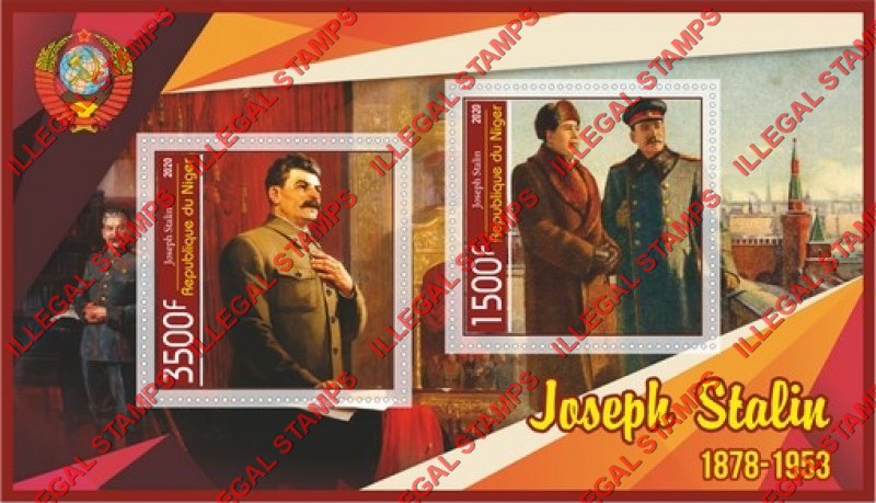 Niger 2020 Joseph Stalin (different) Illegal Stamp Souvenir Sheet of 2