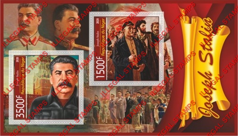 Niger 2020 Joseph Stalin Illegal Stamp Souvenir Sheet of 2