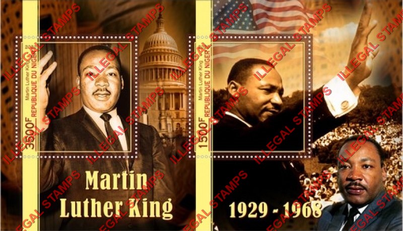 Niger 2020 Martin Luther King Illegal Stamp Souvenir Sheet of 2