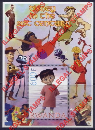 Rwanda 2005 Disney in the 21st Century Illegal Stamp Souvenir Sheet of 1