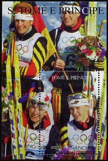 Saint Thomas and Prince Islands 1998 Olympic Games in Nagano Souvenir Sheet of 1