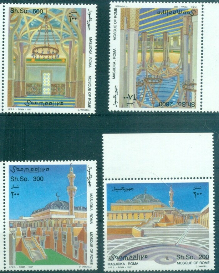Somalia 1997 Architecture Grand Mosque of Rome Michel 657-660